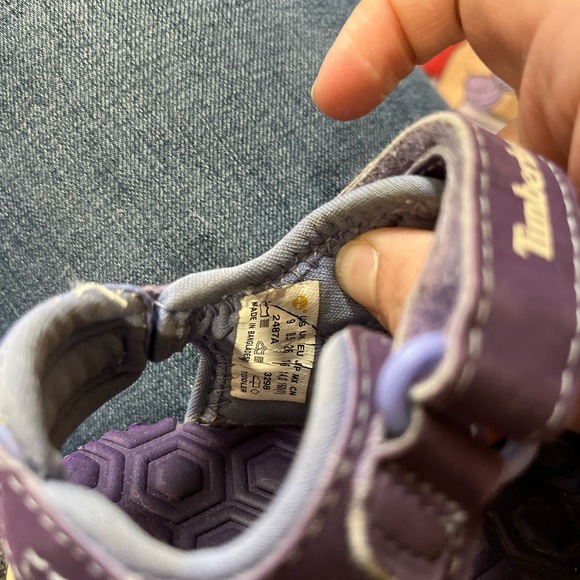 Timberland Purple Kids Shoes with Velcro Straps Size 9US (Toddler Girl) - Picture 4 of 4